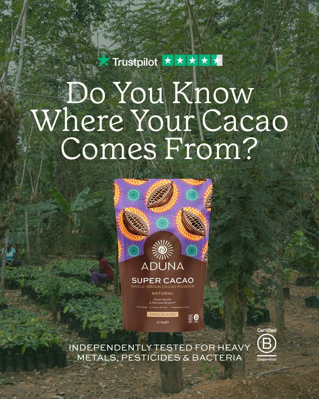 Aduna Facebook ad: Super Cacao Powder - 275g