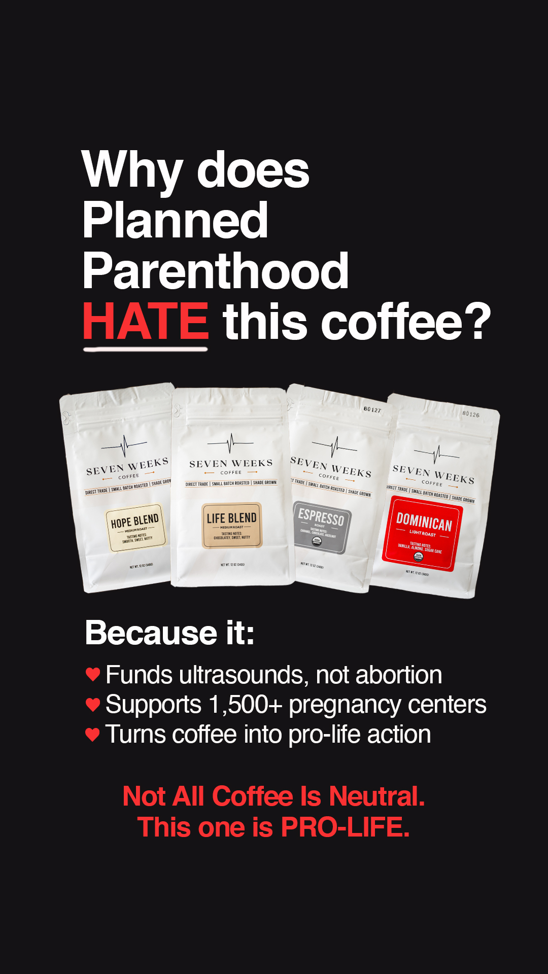 Seven Weeks Coffee Facebook ad