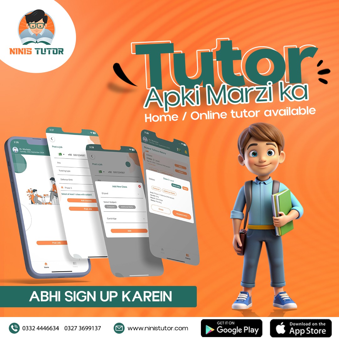 Ninis Tutor Academy Facebook ad: Better Grades For Your Child Are Just A Click Away!