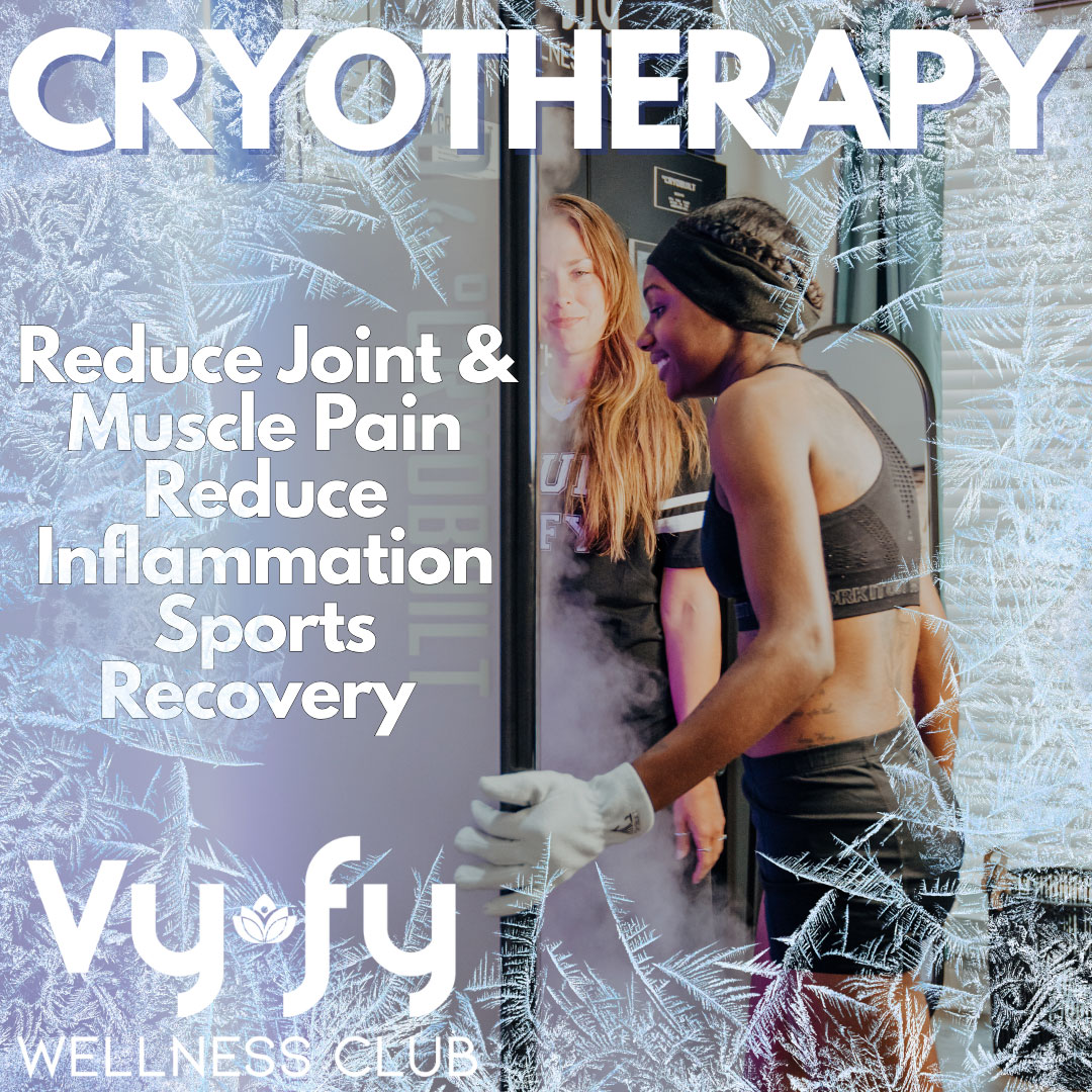 Vyfy Wellness Club Facebook ad: Boost energy & recover fast with Cryo, Sauna…