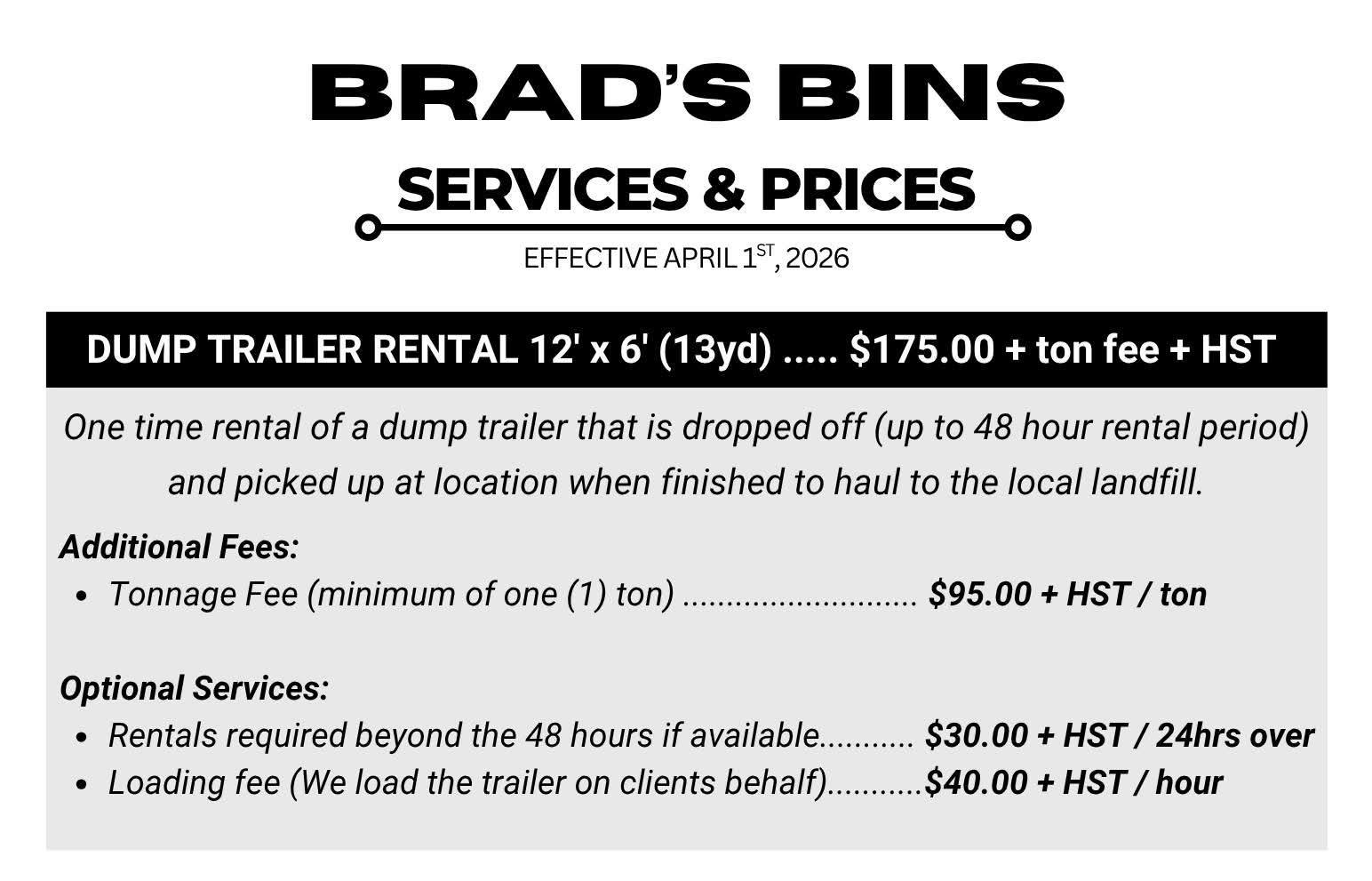 Brad's Bins Facebook ad