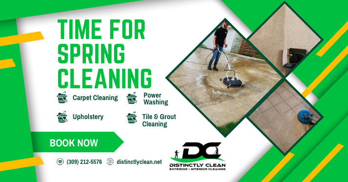 Distinctly Clean Facebook ad: Specializing in Exterior & Interior Cleaning