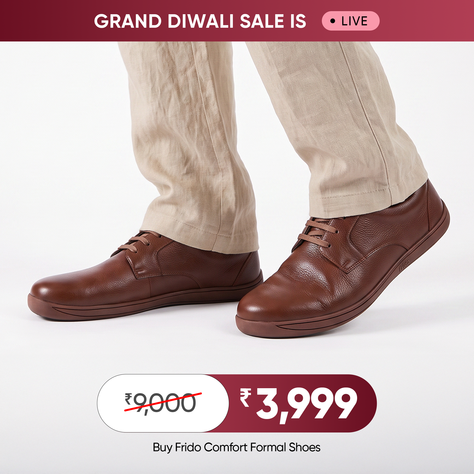 Frido Facebook ad: Over 55% Off On Genuine Leather Formal Shoes In The Frido…