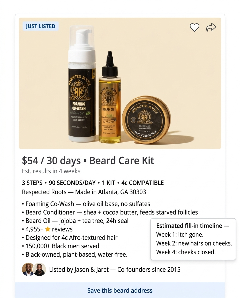 Respected Roots Facebook ad
