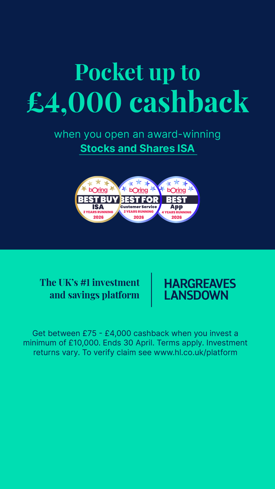 Hargreaves Lansdown Facebook ad