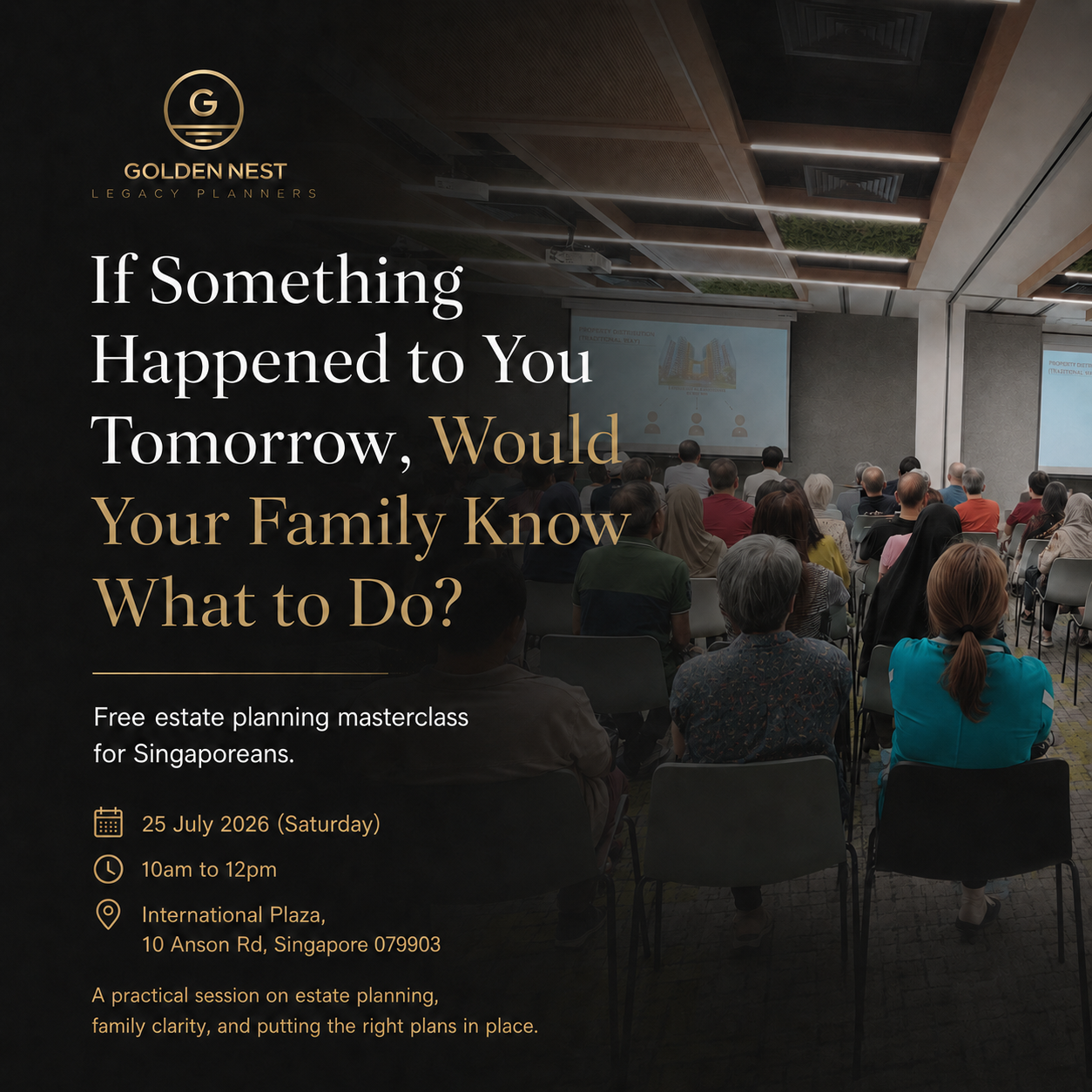 Golden Nest Legacy Planners Facebook ad: Don't Leave Your Legacy to Chance