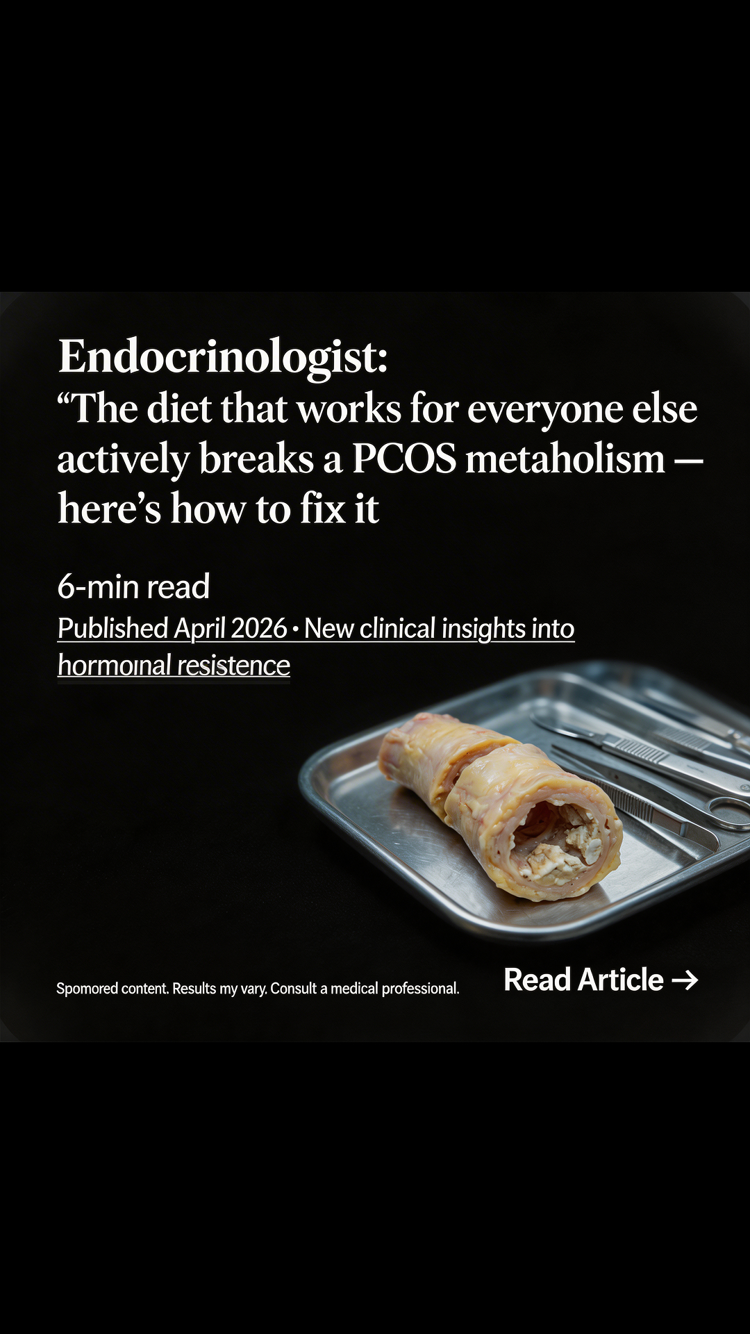 My Body Health Facebook ad: Find Out More About PCOS