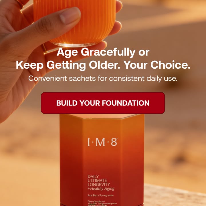 IM8 Global Facebook ad: Longevity Starts at the Cellular Level