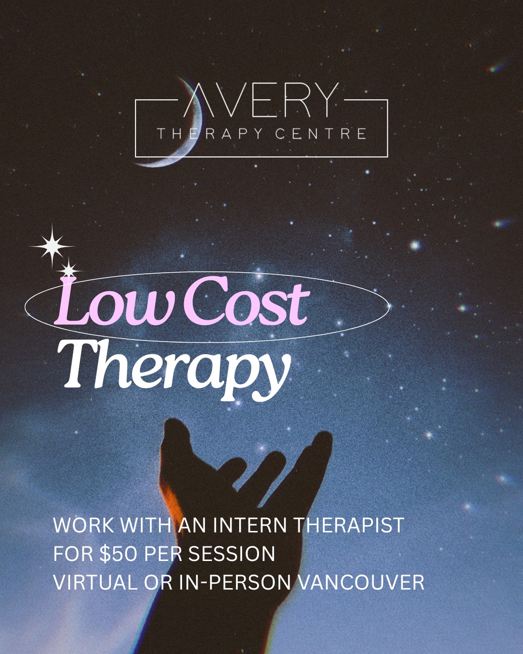 Avery Therapy Centre Facebook ad: Intern Counsellors | AVERY THERAPY CENTRE