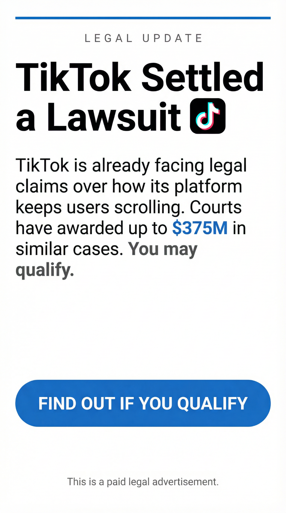 Lawsuit-Notification.com Facebook ad