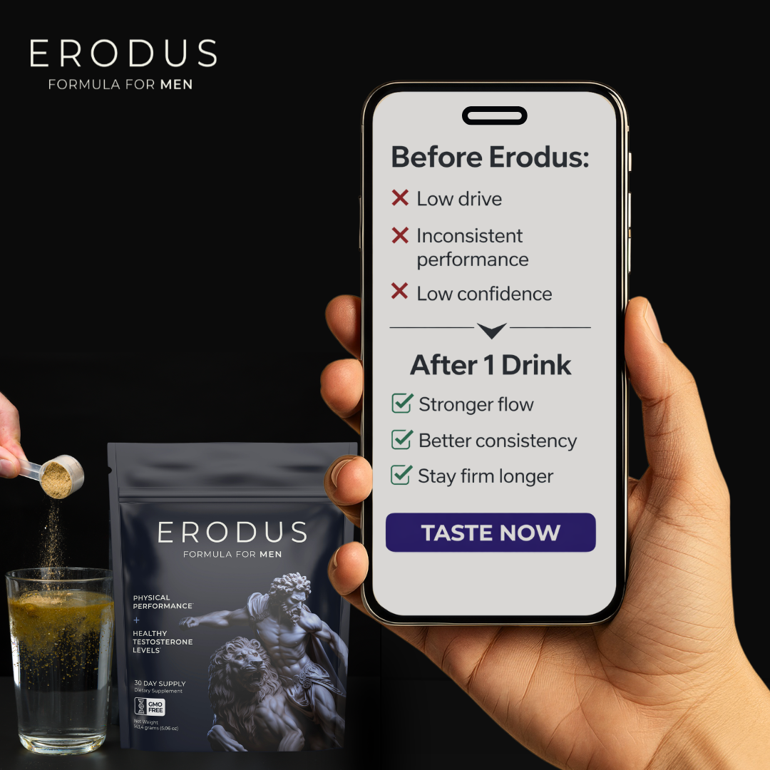 Erodus Formula For Men Facebook ad