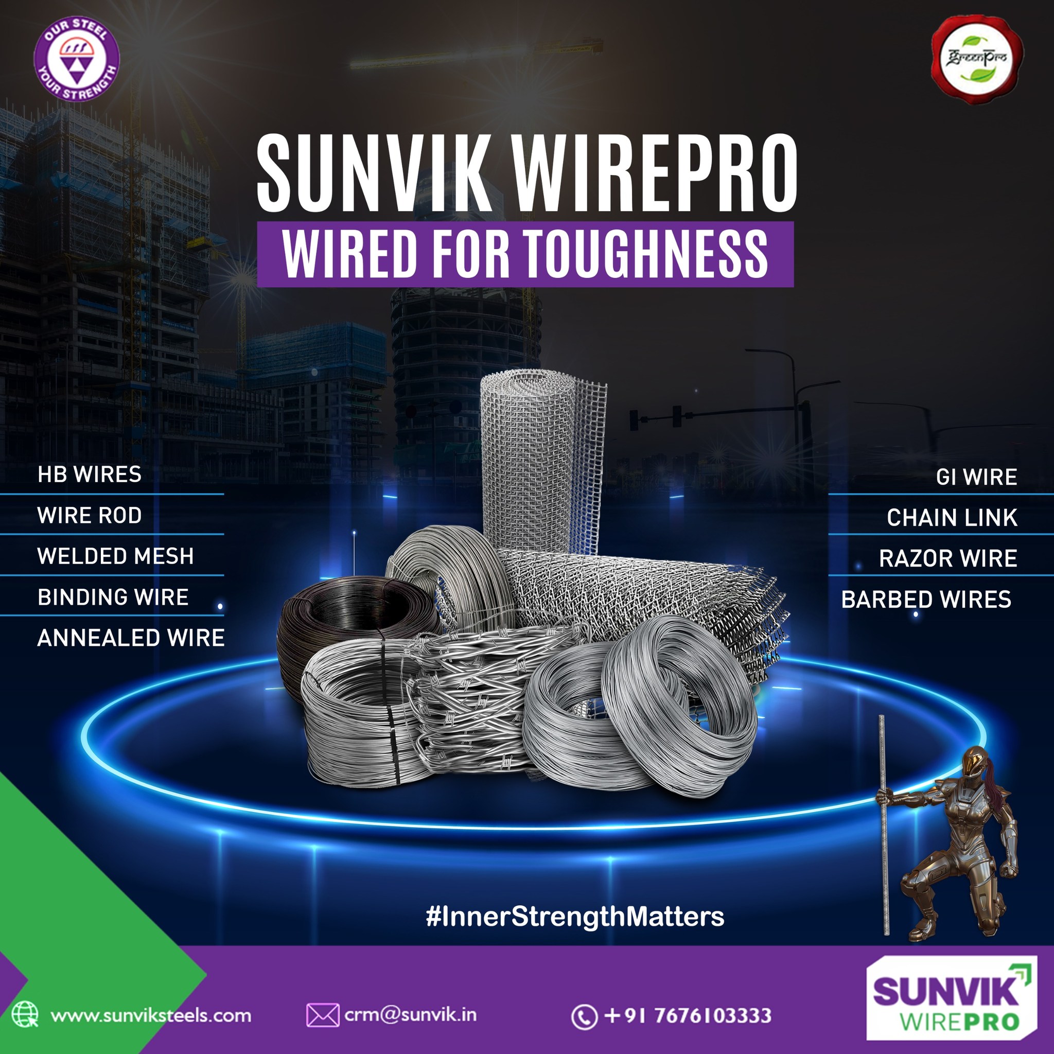 Sunvik Steels Pvt. Ltd. Facebook ad: Building a strong foundation?