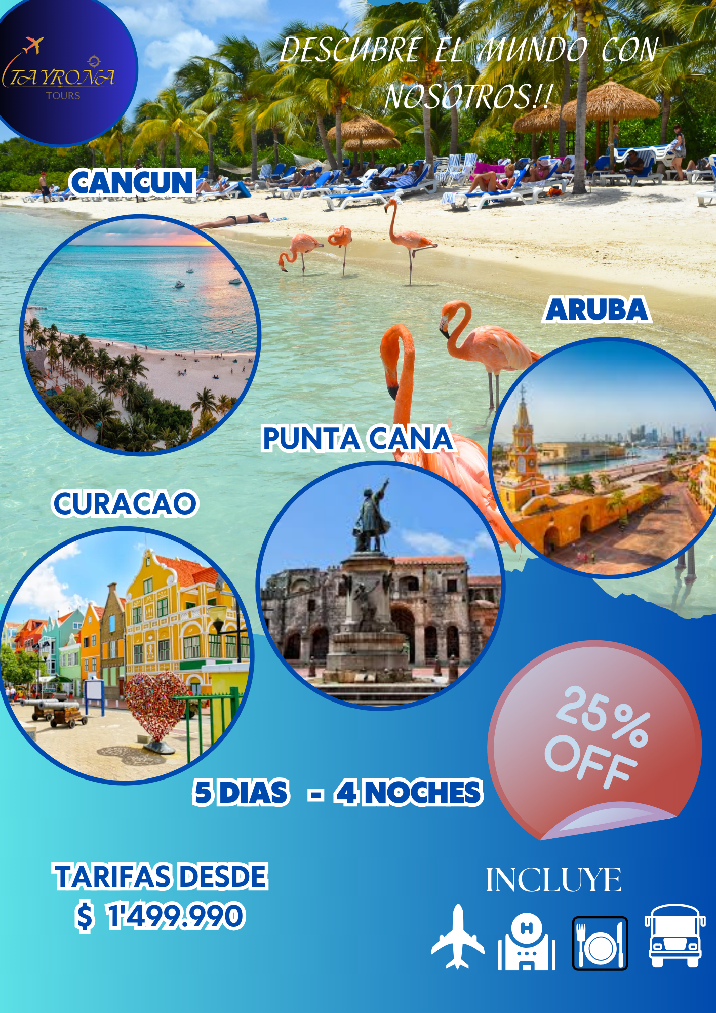 Tayrona Tours Facebook ad: Todo lo que deseas para tus vacaciones, lo…