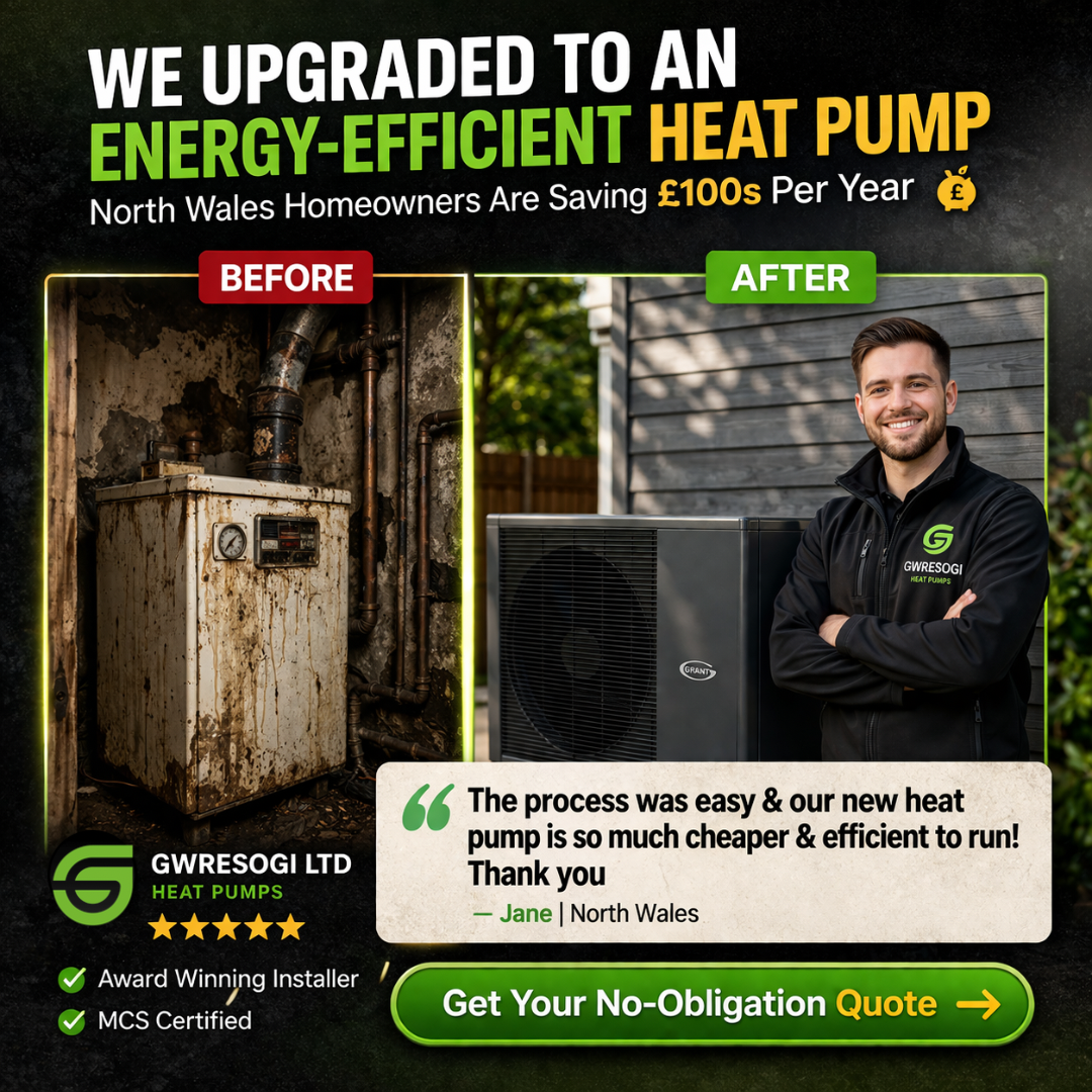 Gwresogi LTD Facebook ad: £7,500 Heat Pump Grant Available