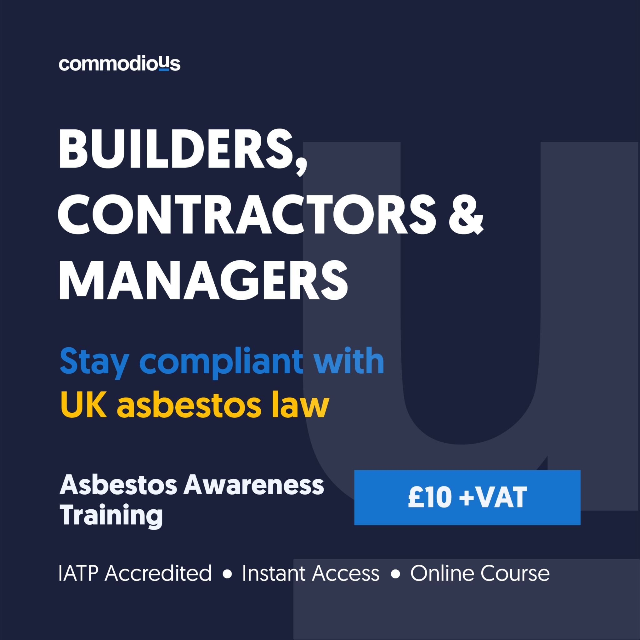 Commodious Training Facebook ad: Asbestos Awareness Course