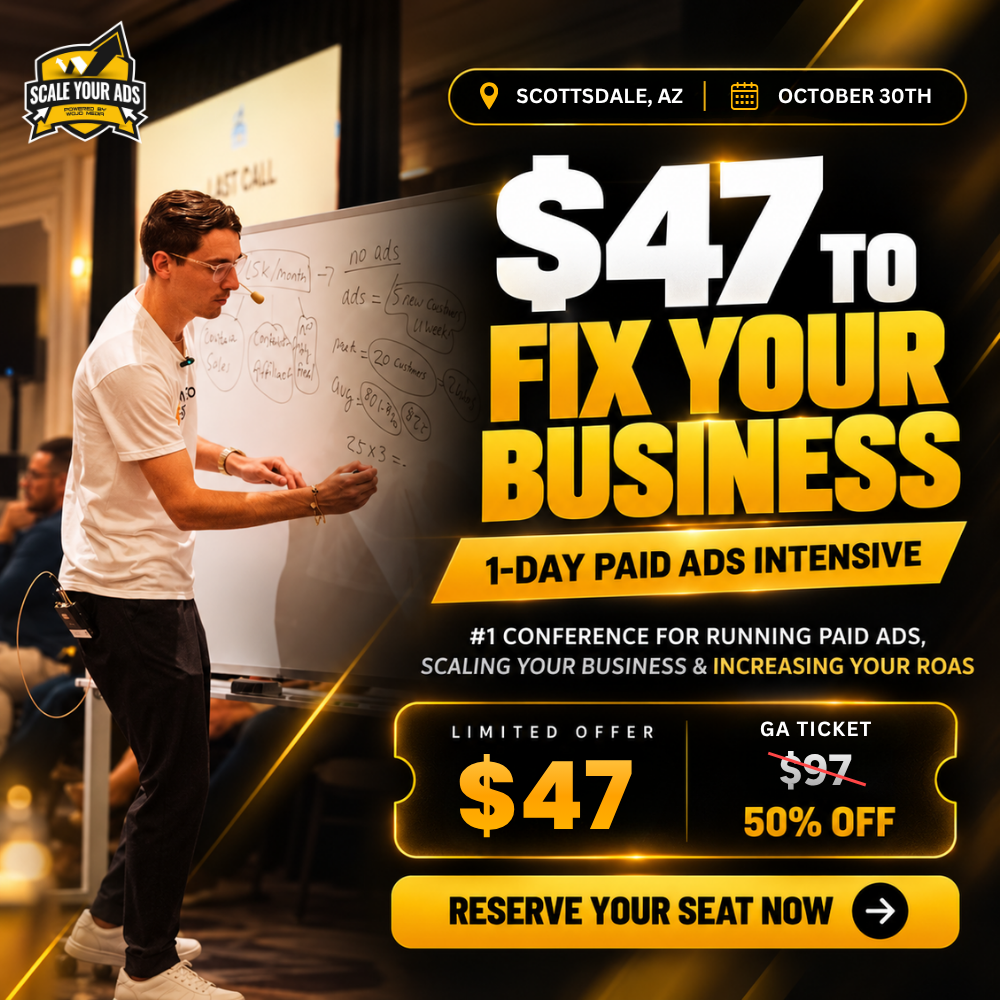 Jason Wojo Facebook ad: [Scottsdale, AZ #1 Event For Scaling Your Ads]