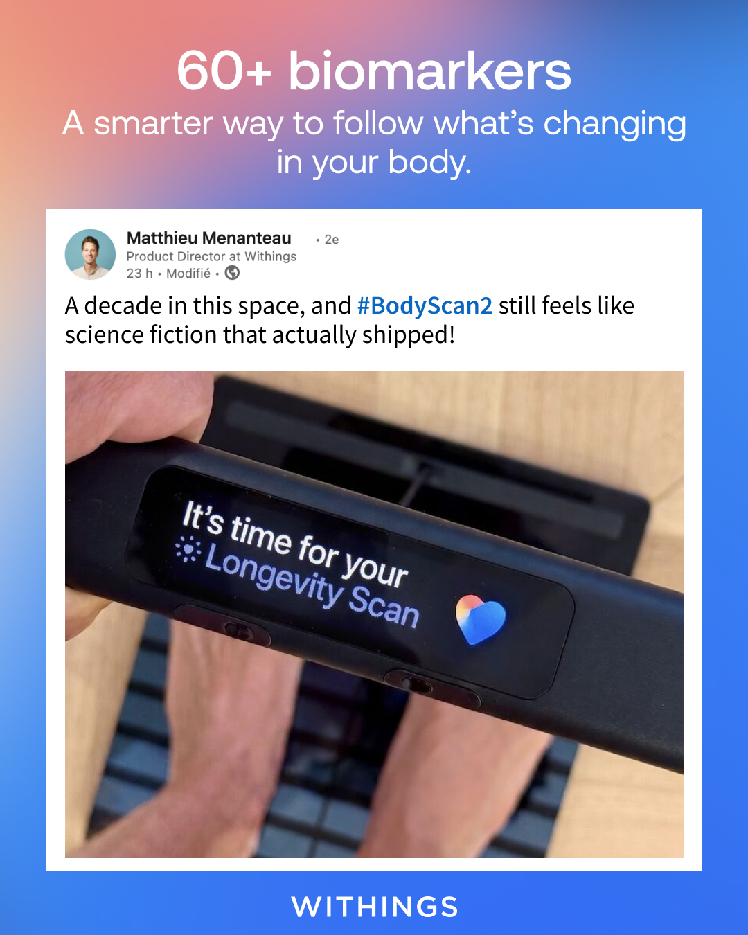 Withings Facebook ad from Aug 25, 2026