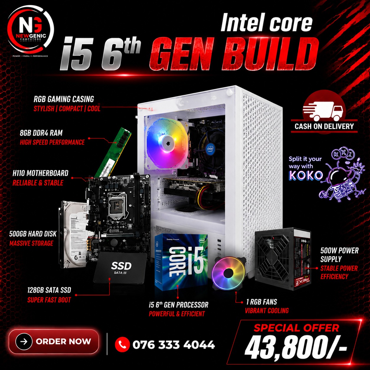 NewGenic Computers Facebook ad: BUILD YOUR DREAM PC WITH US!