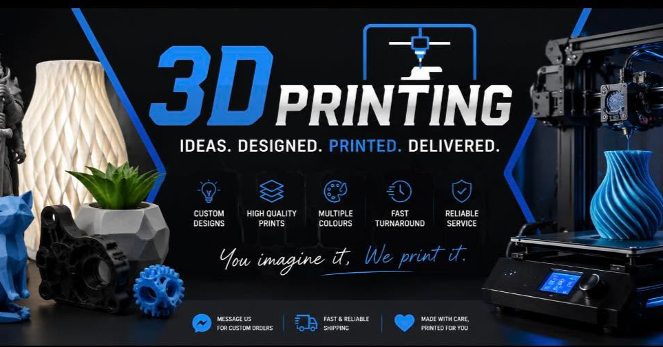 Everything 3D Facebook ad: Custom 3D Prints, Made Just for You, At…