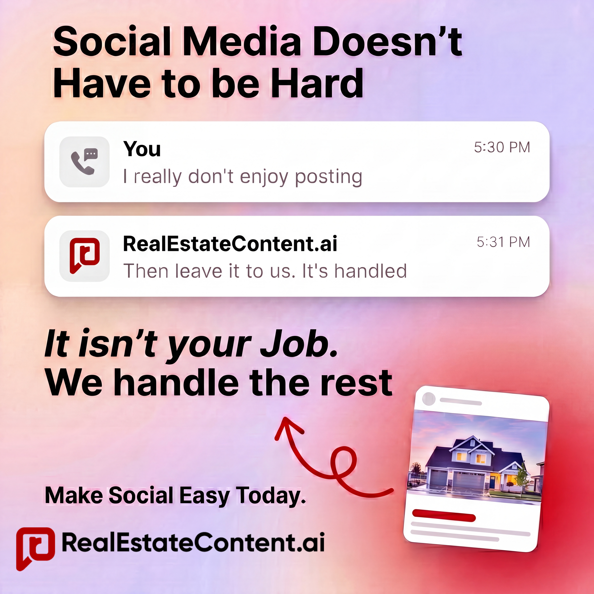 RealEstateContent.ai Facebook ad