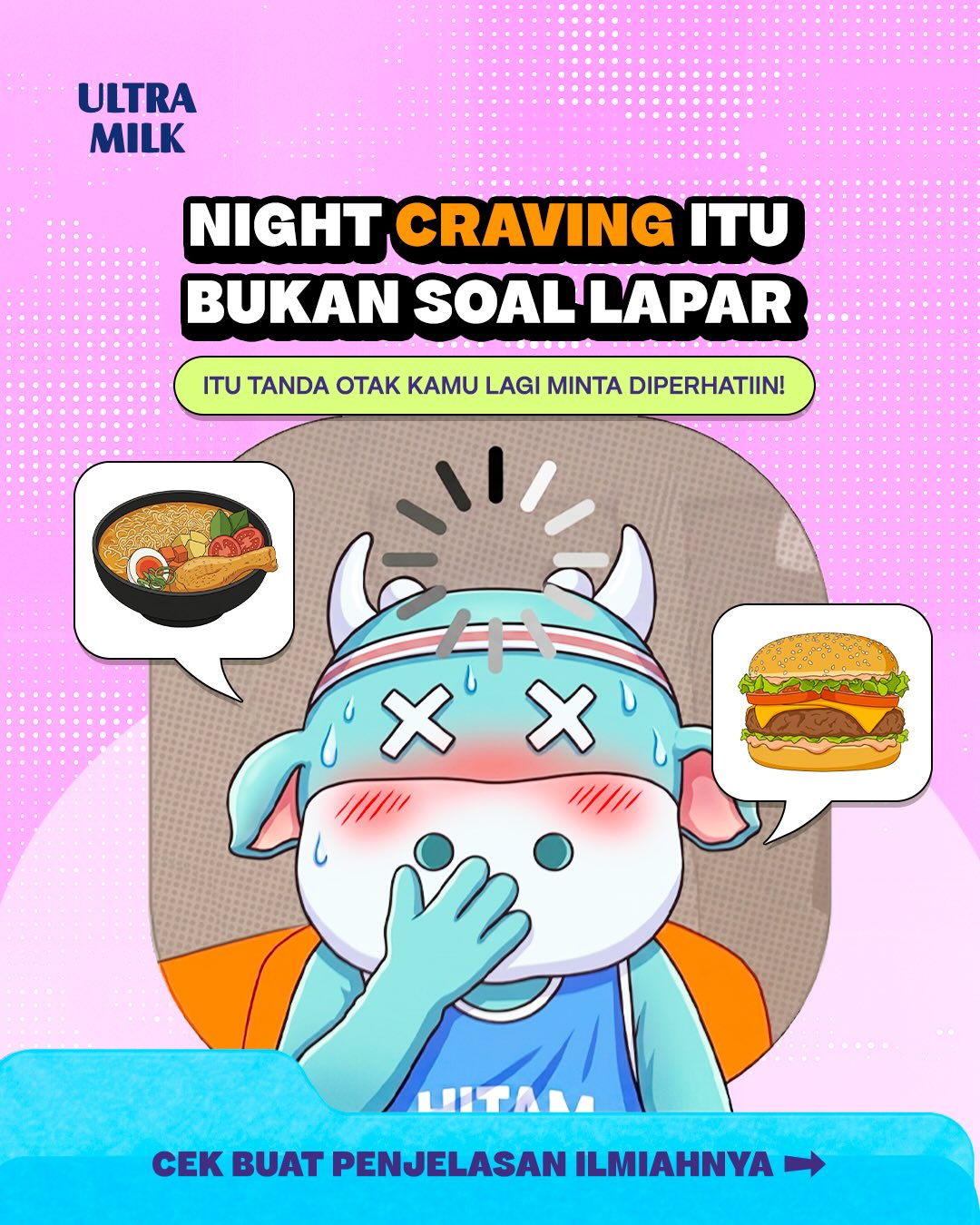UltraMYM Facebook ad: Kalo kamu suka laper malem-malem, konten ini buat…
