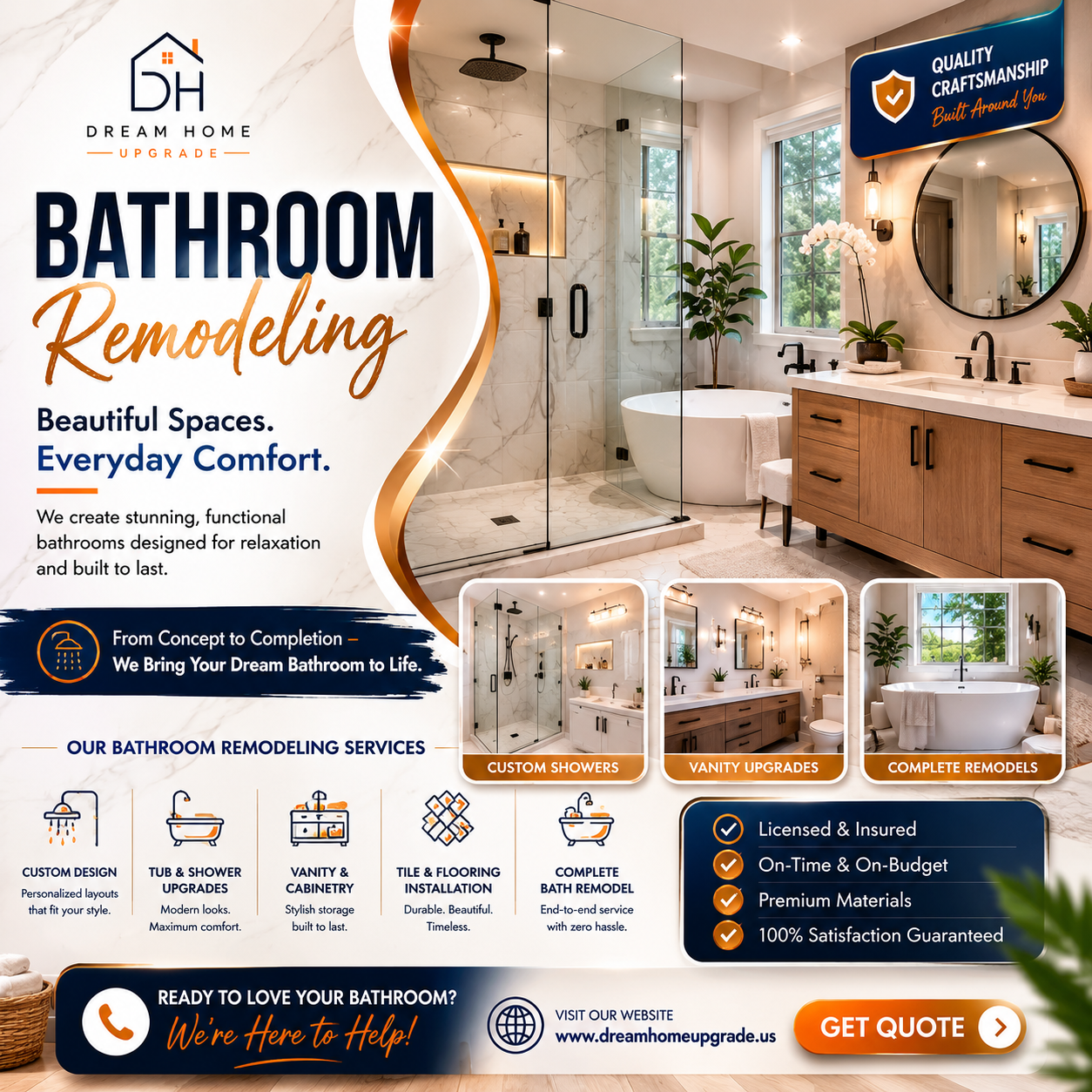 Dream home upgrade Facebook ad: Expert Bathroom Remodeling