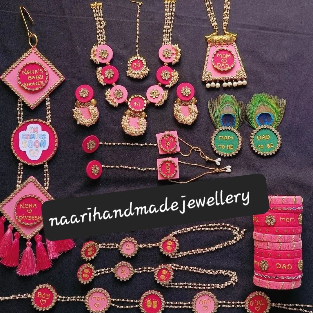 Naari Handmade Jewellery Facebook ad: Baby shower customized handmade jewelry, enhancing your…
