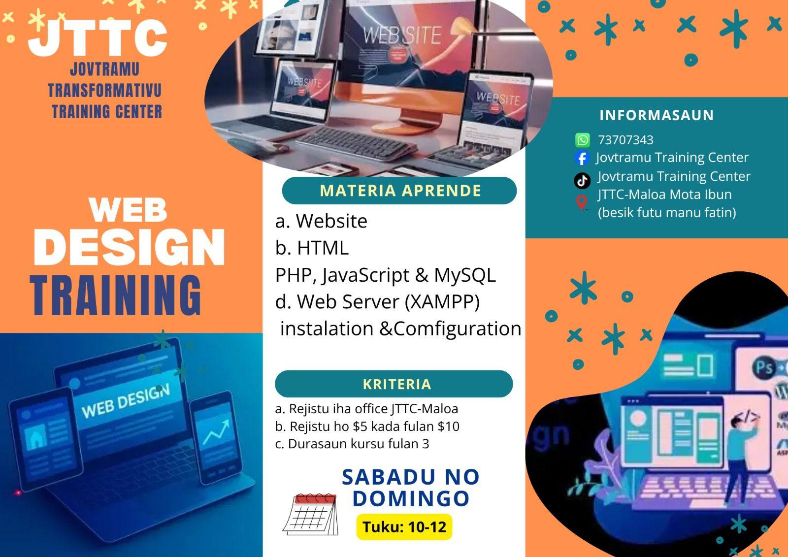 Jovtramu Training Center - CNJT Facebook ad: KURSU SEMANÁL (SABÁDU NO DOMINGO) LOKE ONA.