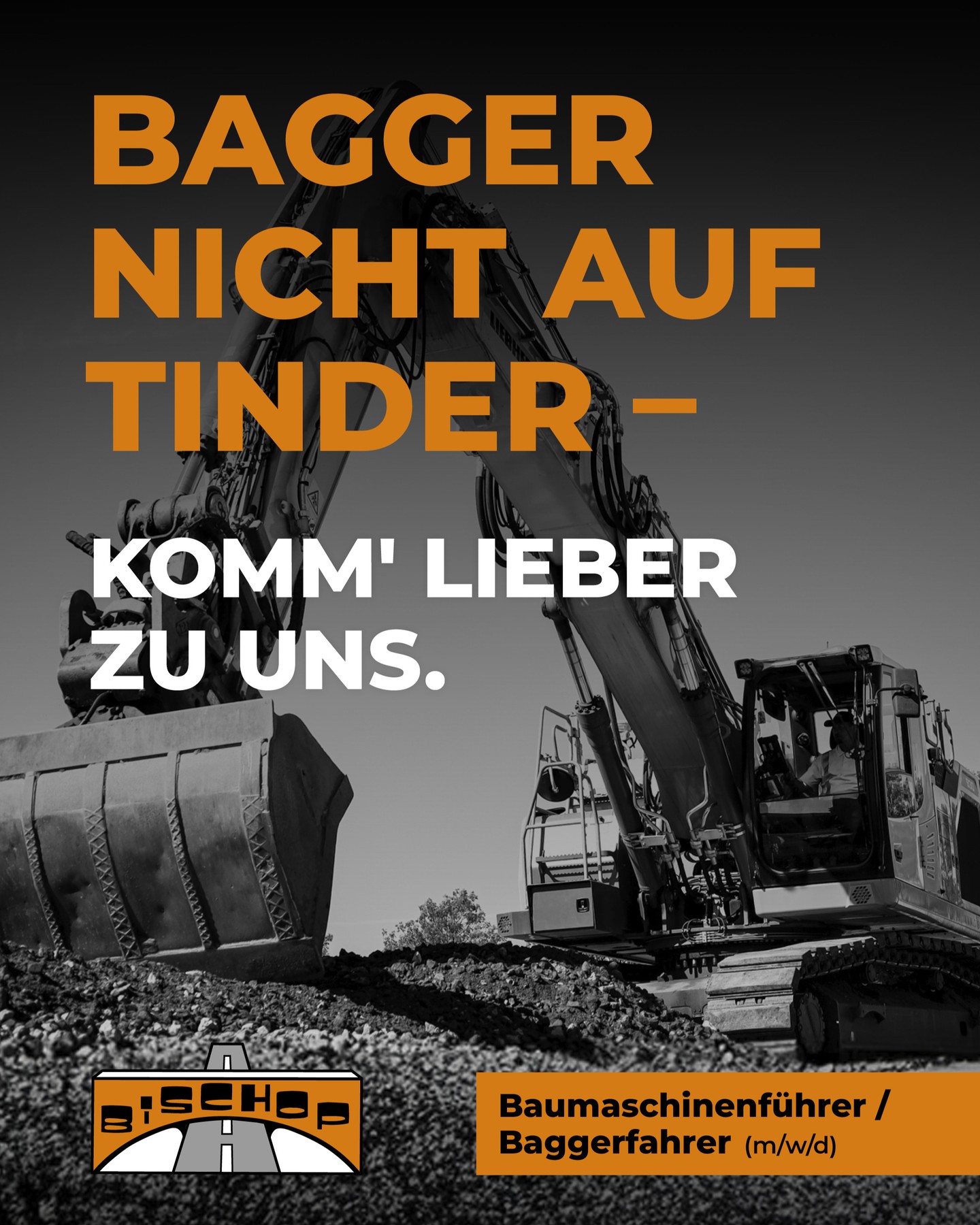 Wilhelm Bischop GmbH & Co. KG Facebook ad: Bagger fahren ist genau dein Ding?