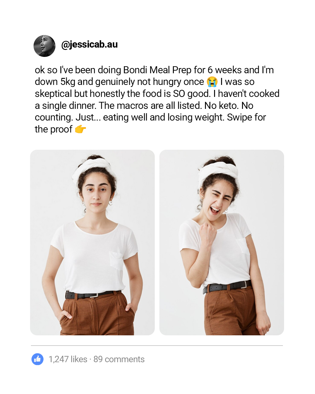 Bondi Meal Prep Facebook ad