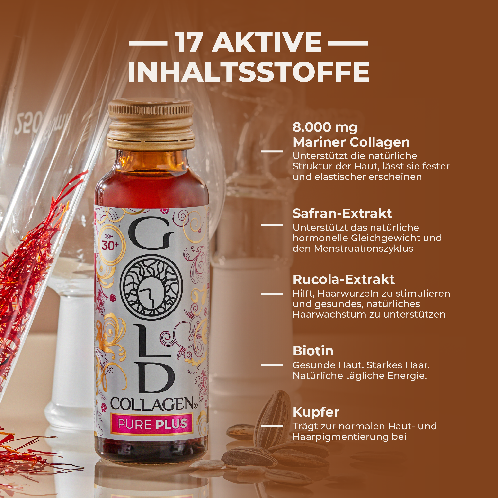 Gold Collagen Germany Facebook ad: Patentierte Kollagenformeln