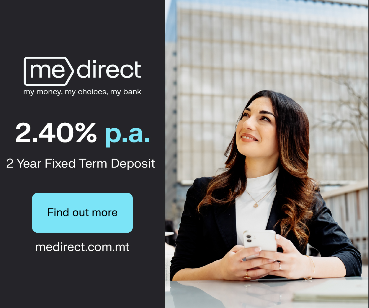 MeDirect Bank Malta Facebook ad
