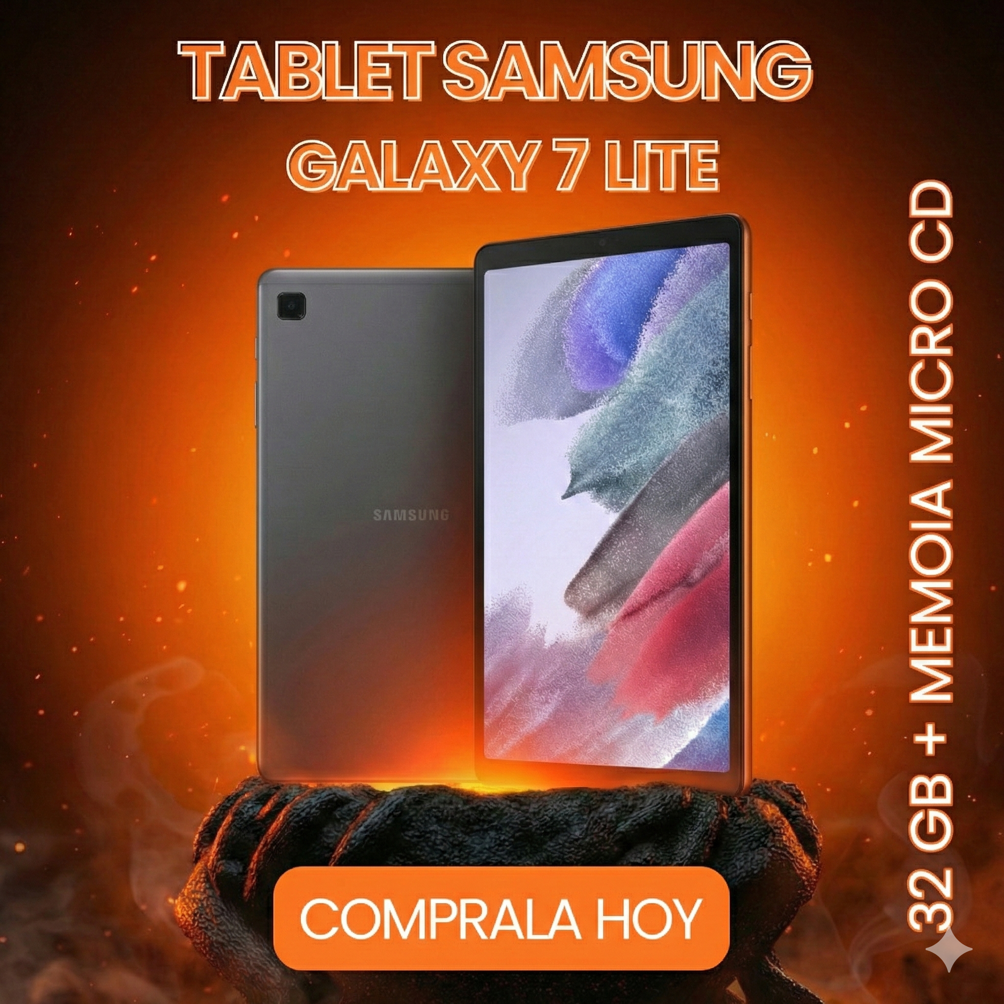 Alex Polanco Facebook ad: Samsung Galaxy Tab A7 Lite, Desbloqueada con SIM…