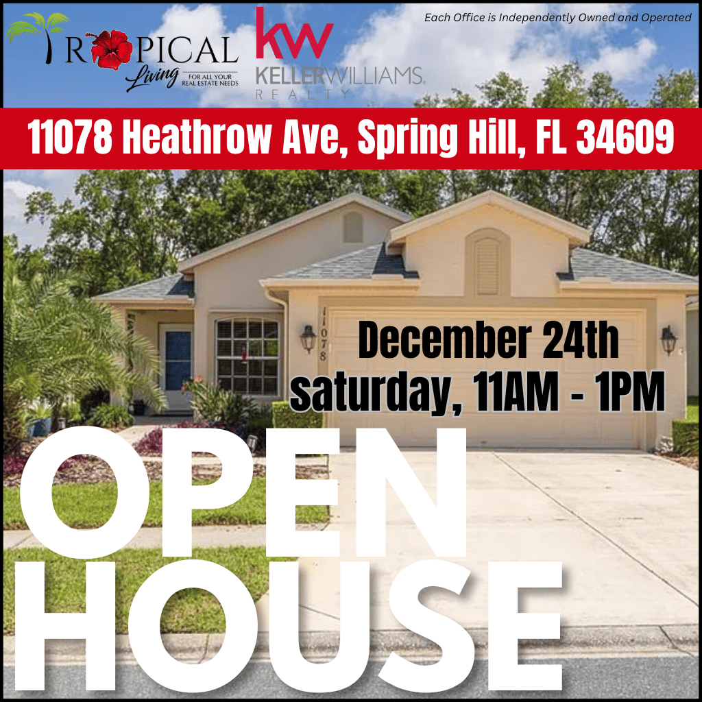 Alexandra Busch with Tropical Living of Keller Williams Realty Facebook ad: Copy of Open House 11078 HEATHROW