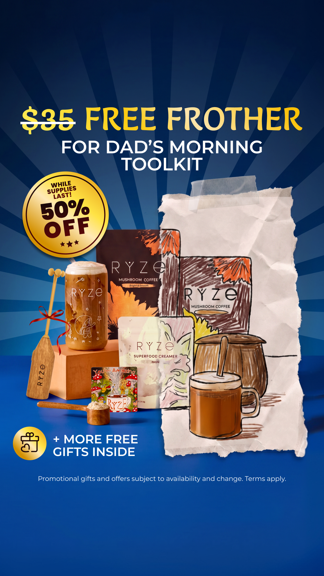 RYZE Superfoods Facebook ad