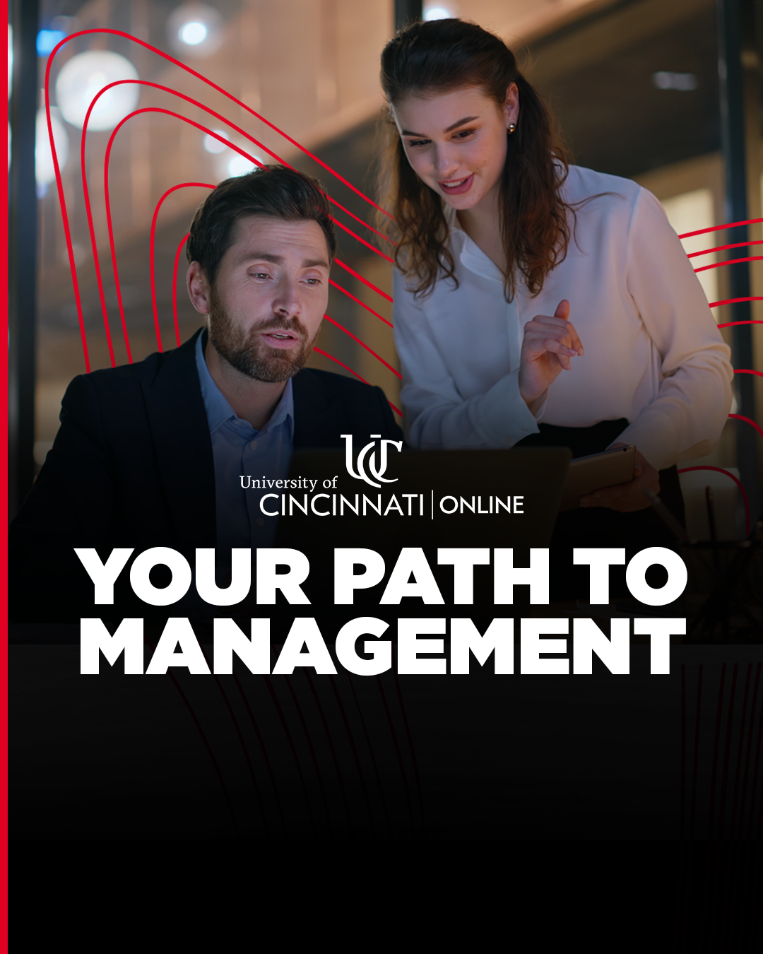 University of Cincinnati Online Facebook ad