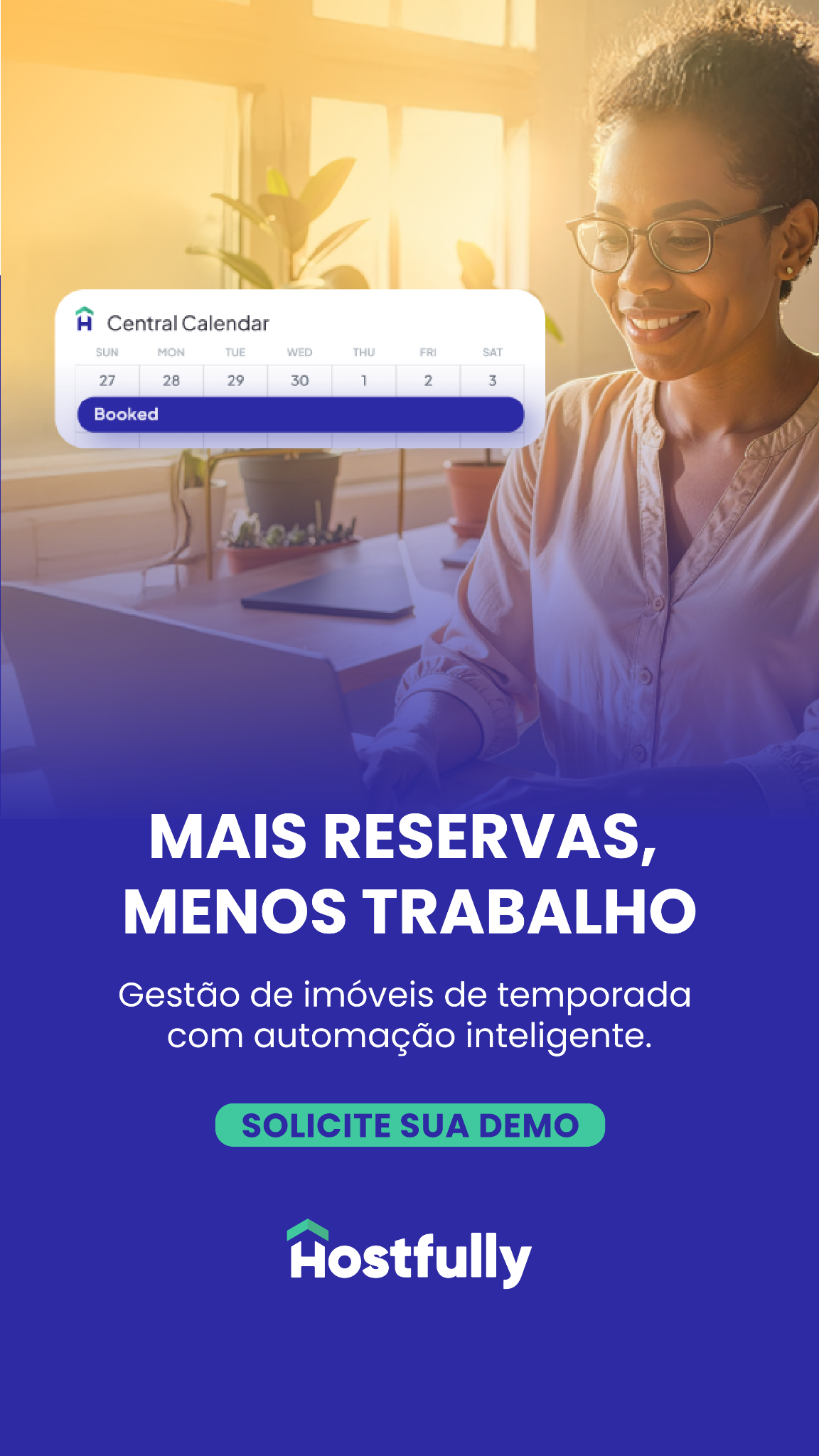 Hostfully Brasil Facebook ad