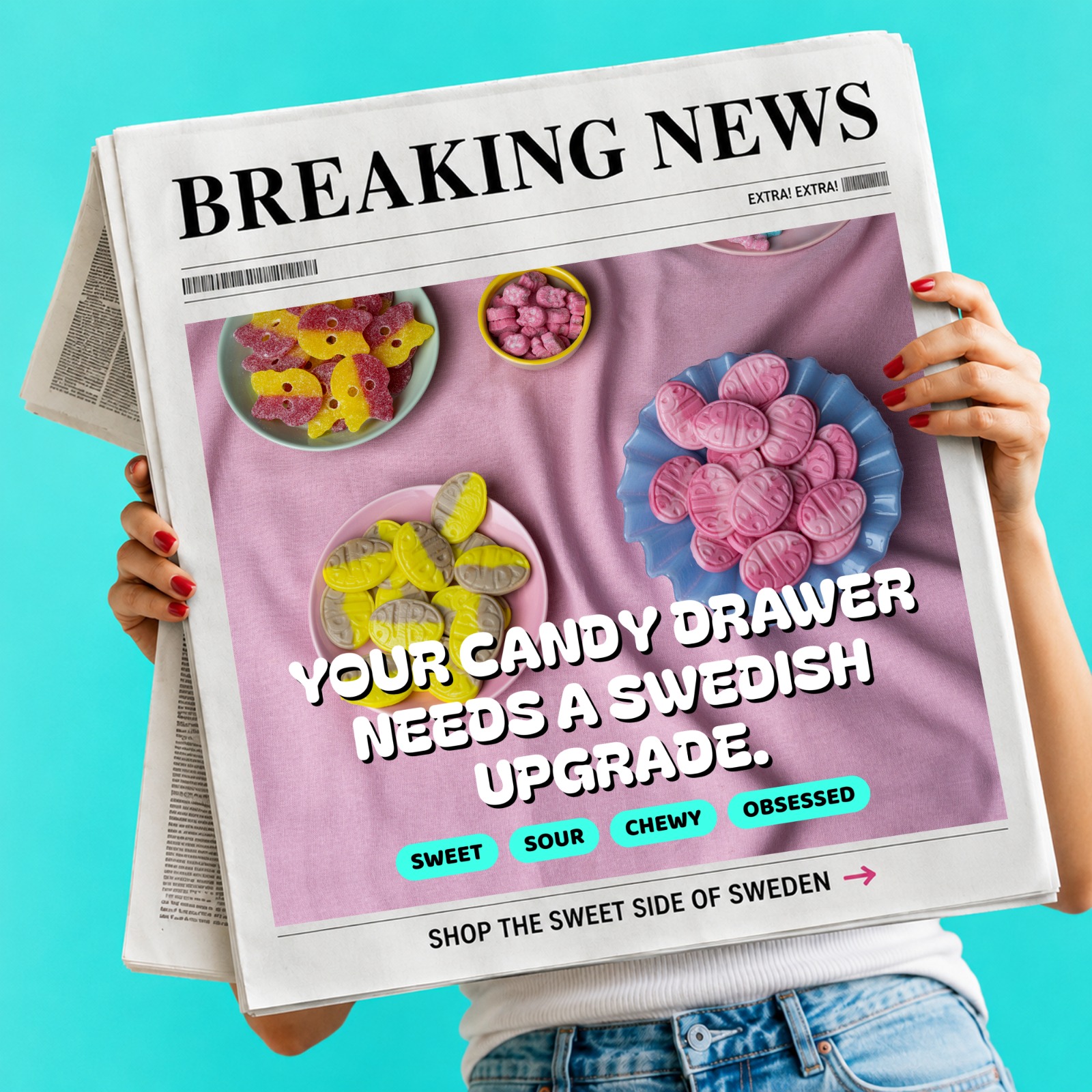 Swedish Candy Land Facebook ad