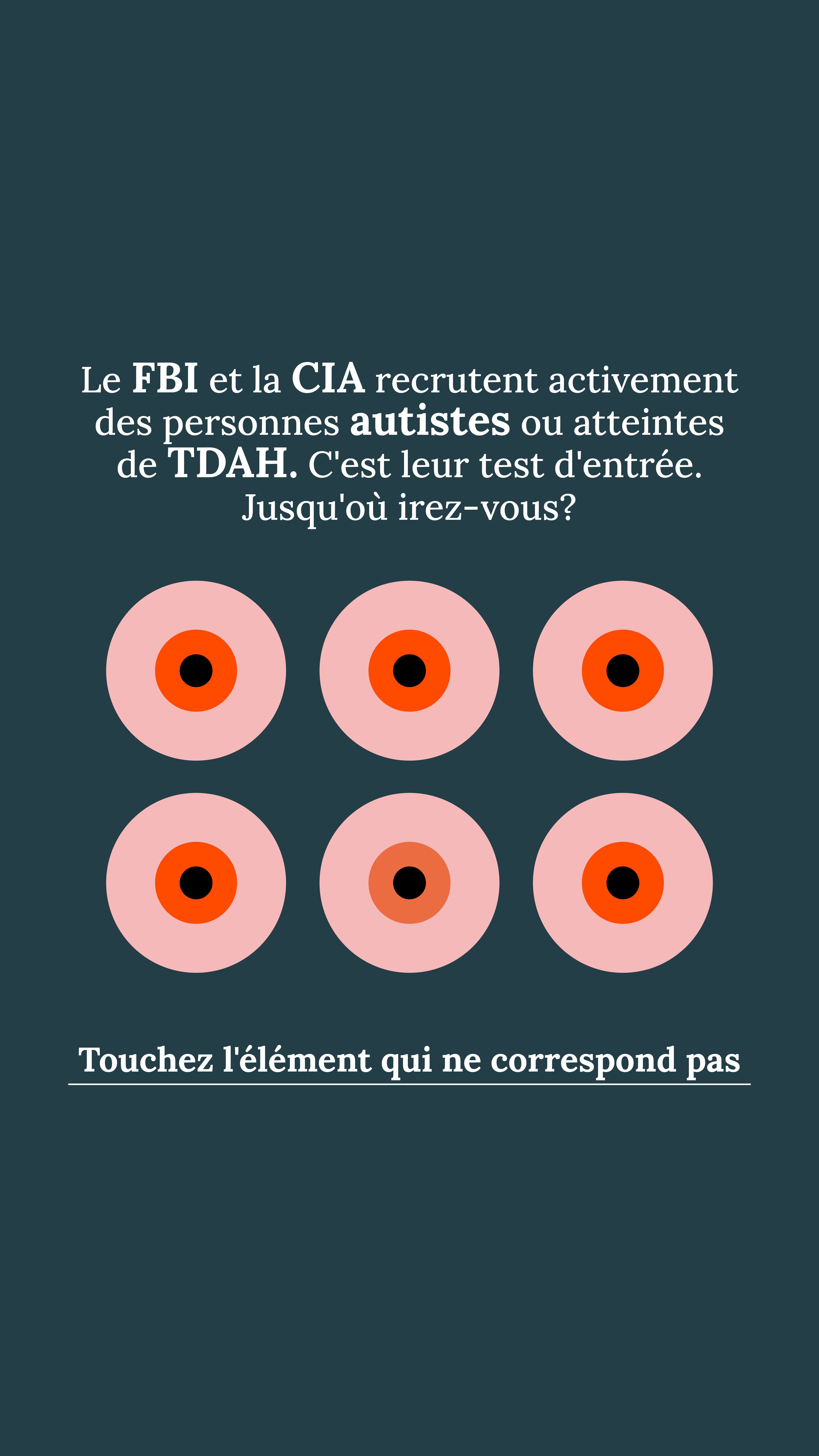 International IQ test Facebook ad