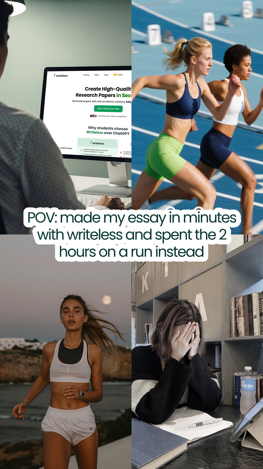 Writeless AI Facebook ad