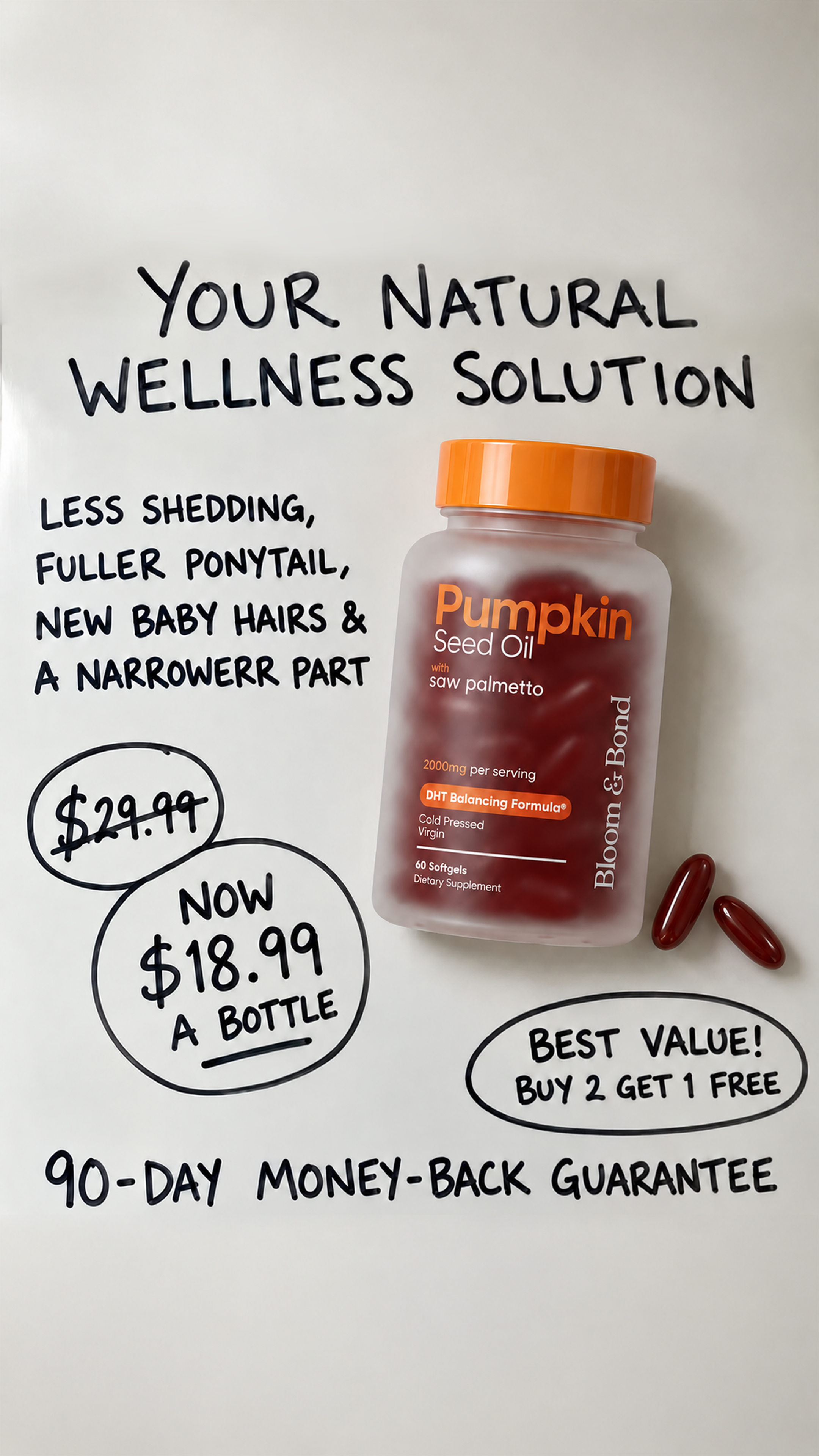 Bloom & Bond Facebook ad: Help Hair Loss Naturally