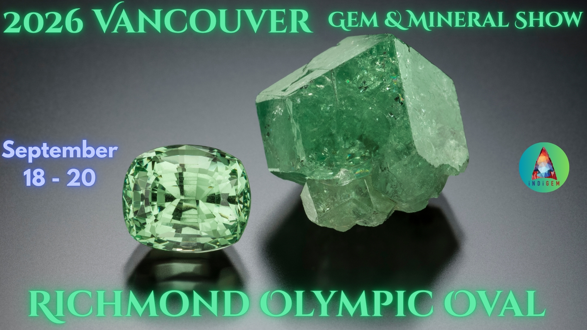indiGem Facebook ad: Vancouver-Richmond Gem & Mineral Show September 18 - 20…