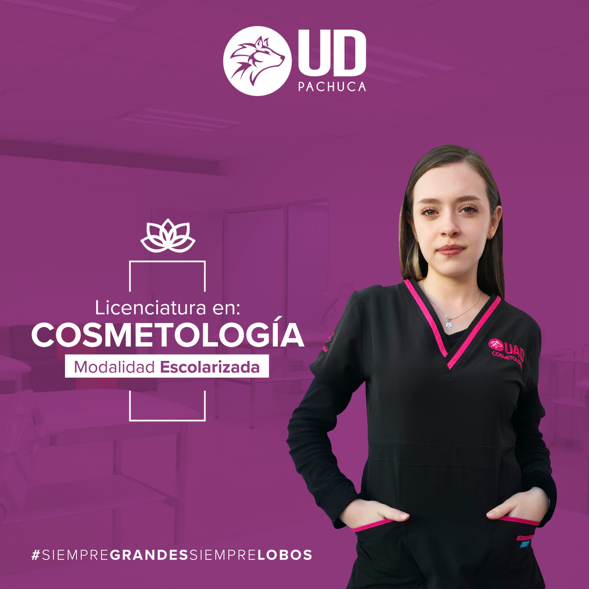 Universidad de Durango Campus Pachuca Facebook ad: Únete a la gran familia LOBOS