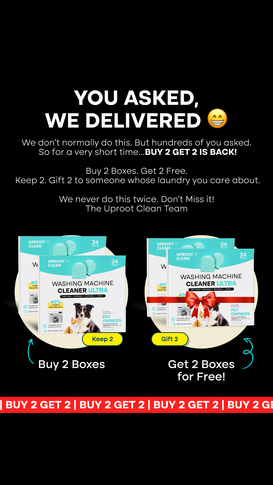Uproot Clean Facebook ad