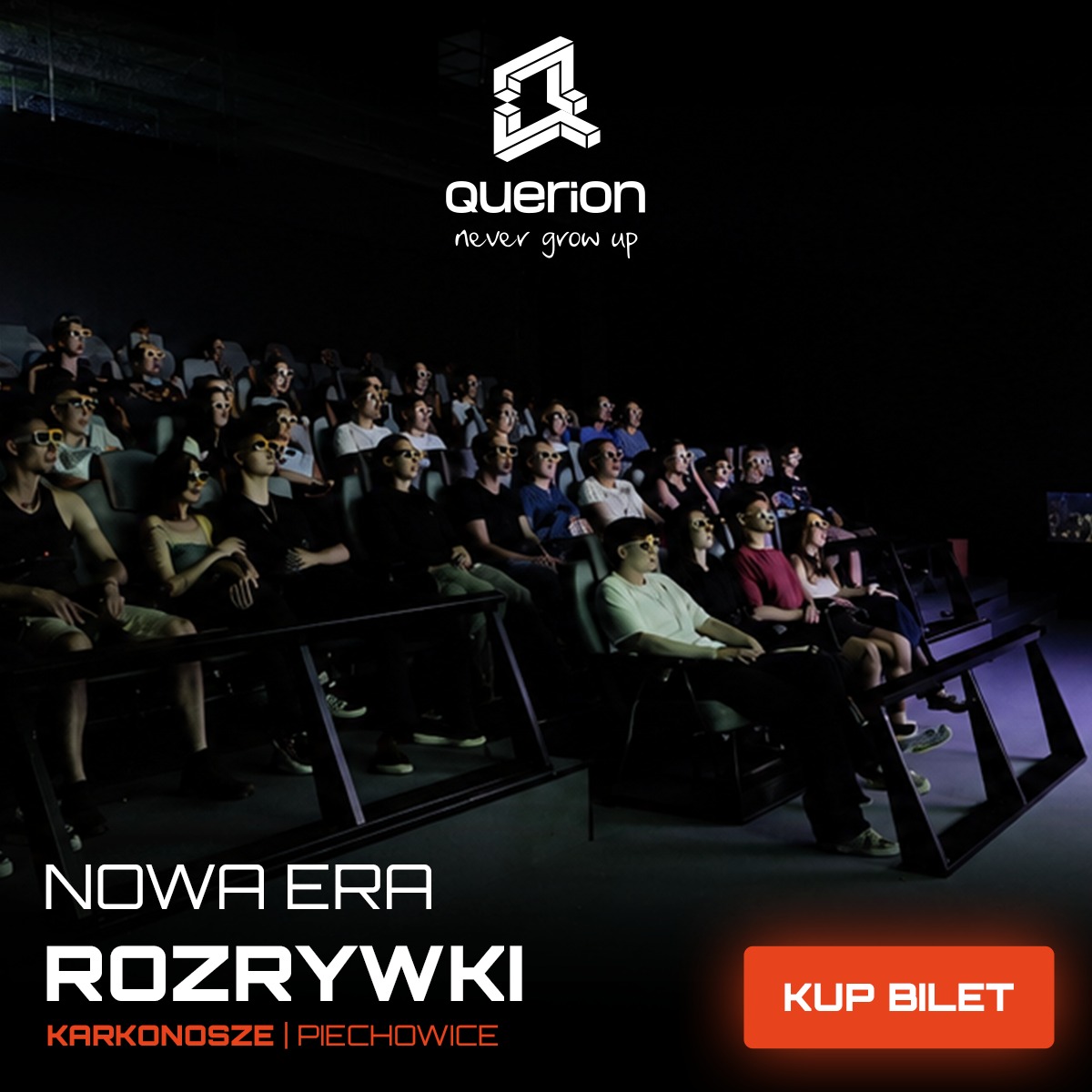 Querion - Hipermedialny Park Rozrywki Facebook ad from Aug 7, 2026