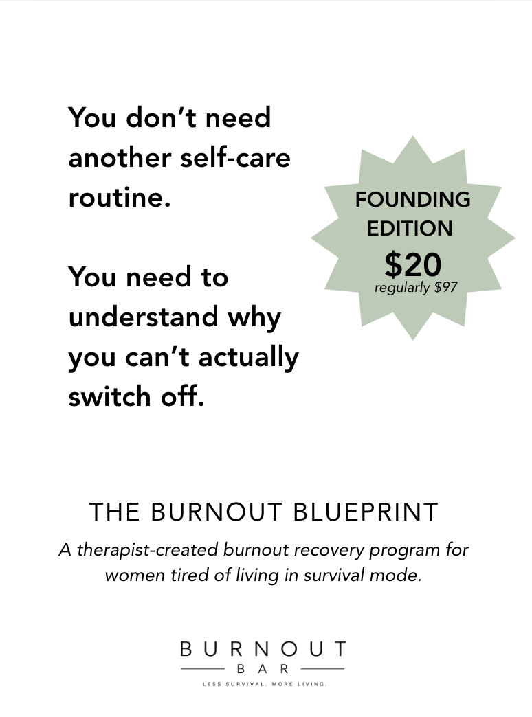 The Burnout Bar Facebook ad: Burnout Blueprint · $20
