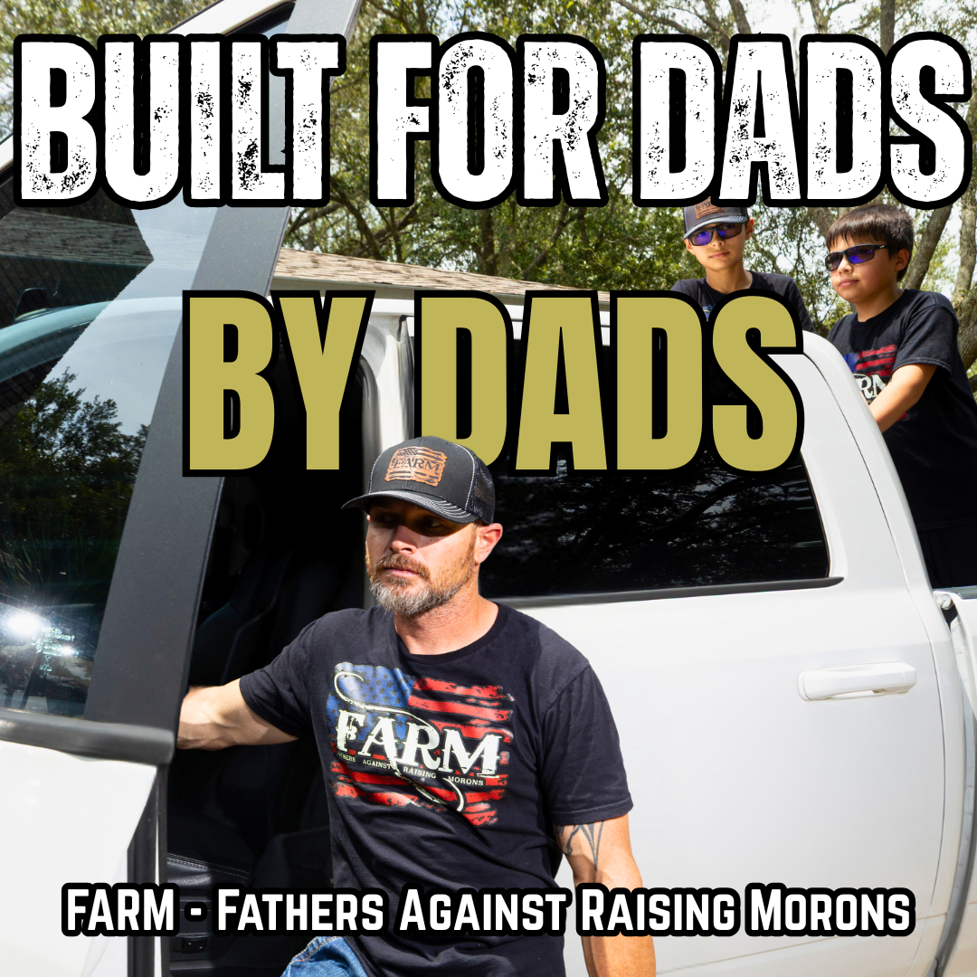 Fathers Against Raising Morons Facebook ad: Built for Dads. By Dads.