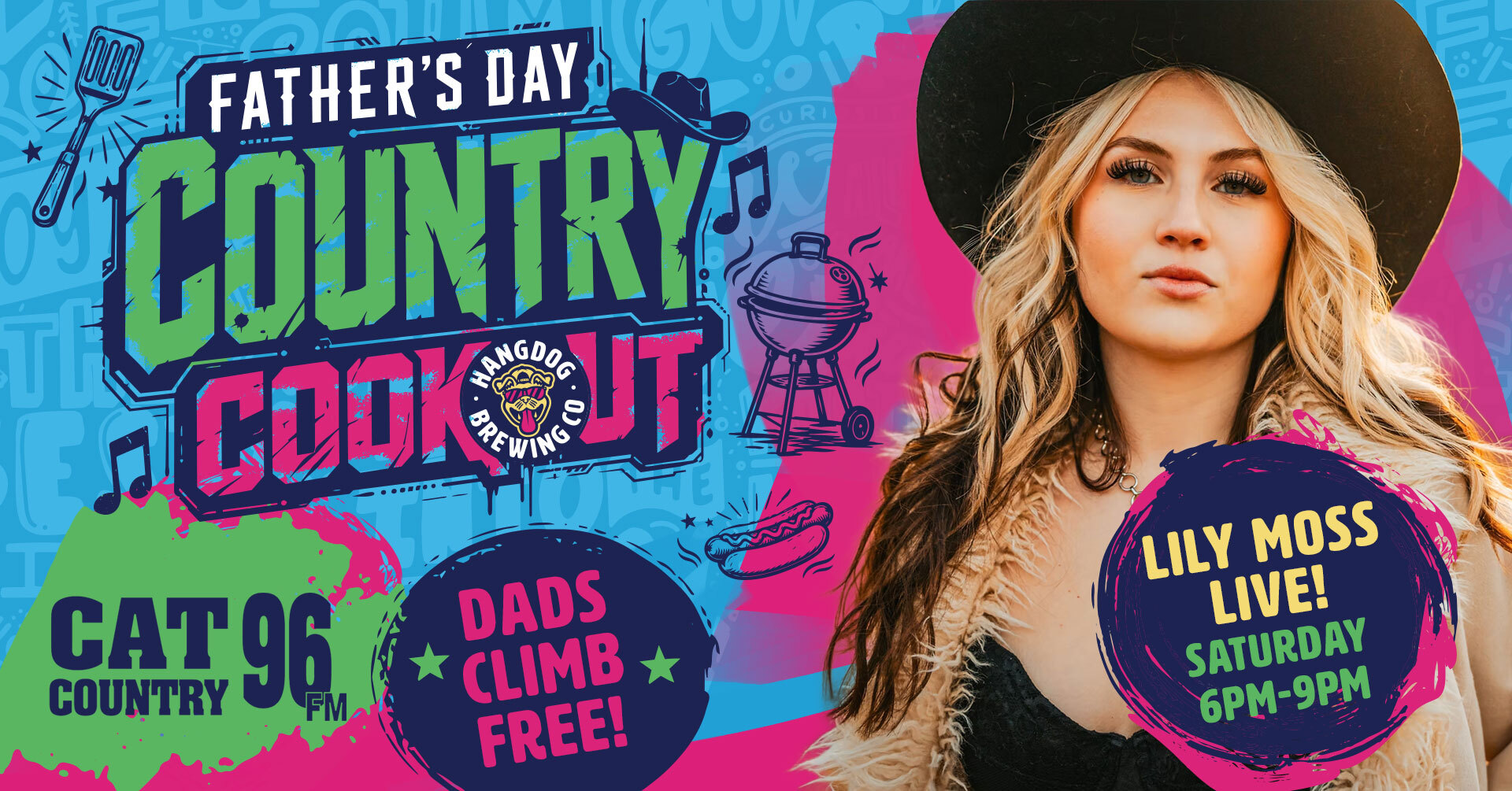 HangDog Outdoor Adventure Facebook ad: Father's Day Country Cookout