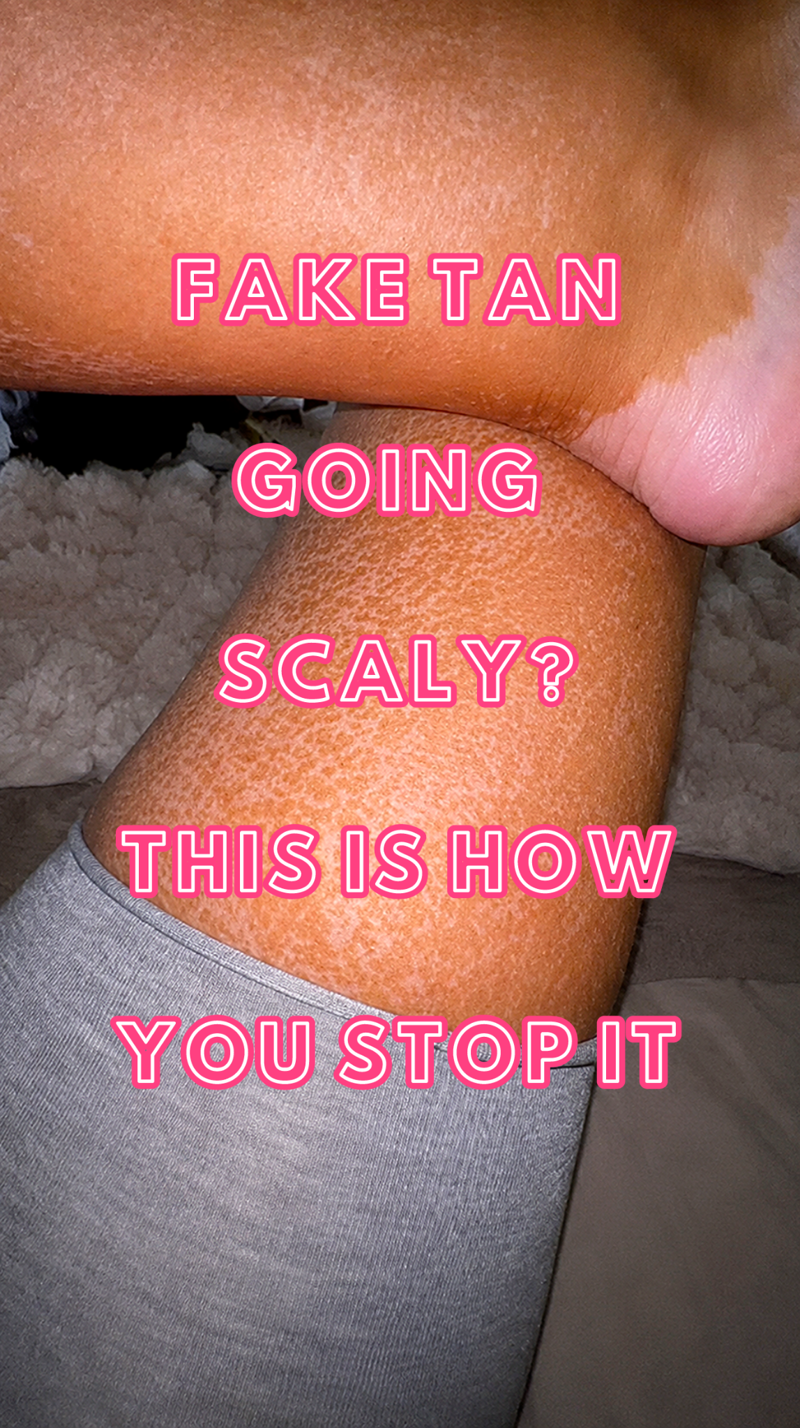 Tan Night Facebook ad: Keeps your fake tan in check and scale free