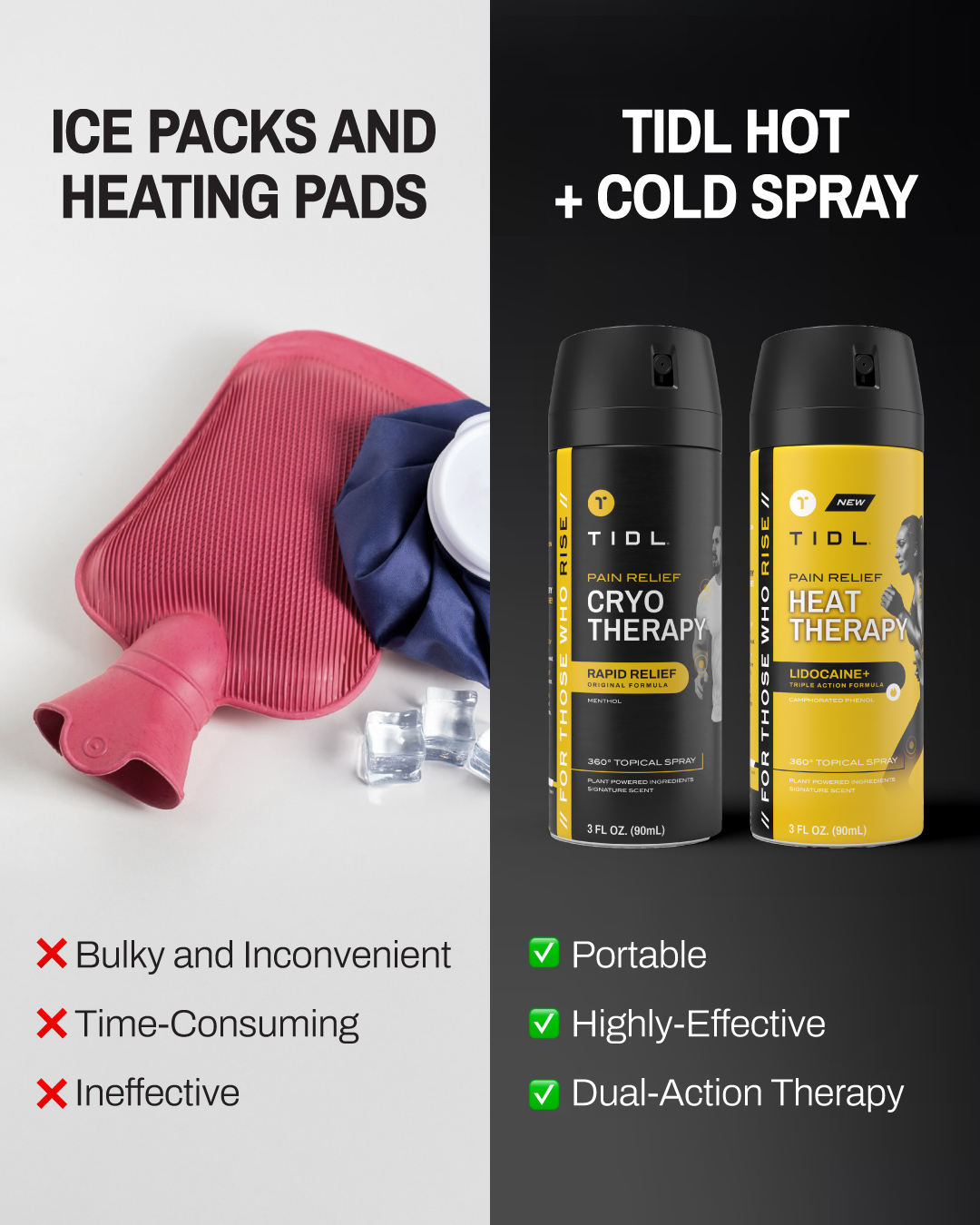 TIDL Facebook ad: Hot & Cold Therapy